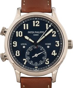 HandMade The Patek Philippe Calatrava Pilot Travel Time 5524G White Gold