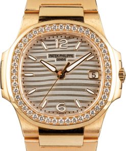 HandMade The Patek Philippe Nautilus Rose Gold Diamond Bezel