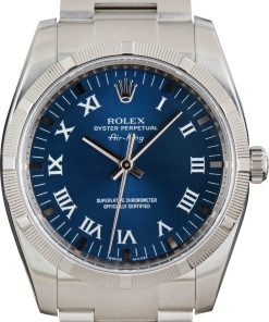 HandMade The Rolex Air King Ref 114200 Blue Roman Dial