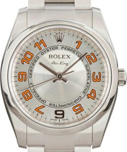 HandMade The Rolex Air King 114200 Silver Concentric Dial