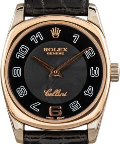 HandMade The Ladies Rolex Cellini 6229 White & Everose Gold
