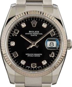 HandMade The Rolex Date 115234 Black Diamond Dial