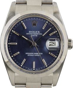 HandMade The Rolex Date 15000 Stainless Steel Blue Dial