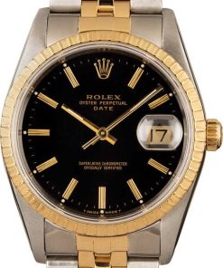 HandMade The Rolex Date Steel and 18K 15223