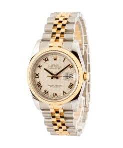 Alternative view of HandMade The Rolex Datejust 116233 Ivory Pyramid Roman Dial