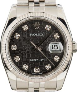 HandMade The Rolex Datejust 116234 Black Diamond Dial