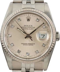 HandMade The Rolex Datejust 116234 Silver Diamond Dial