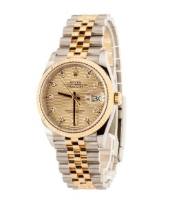 Alternative view of HandMade The Rolex Datejust 126233 Fluted Motif Diamond Dial