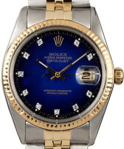 HandMade The Rolex Datejust 16013 Blue Vignette Diamond Dial