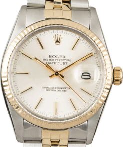 HandMade The Rolex Datejust 16013 Silver Dial Two Tone Watch