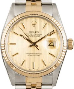 HandMade The Rolex Datejust 16013 Champagne Tapestry Dial