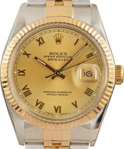HandMade The Rolex Datejust 16013 Steel & Gold Watch