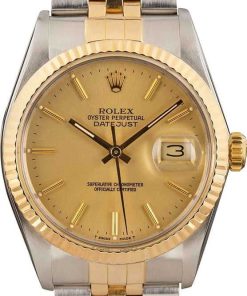 HandMade The Rolex Datejust 16013 Champagne Dial Two Tone