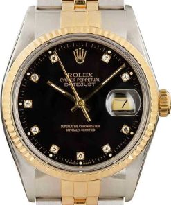 HandMade The Rolex Datejust 16013 Black Diamond Dial