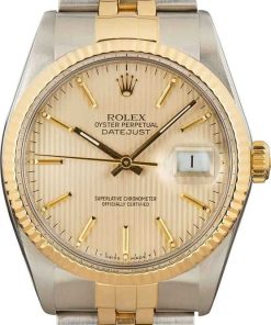 HandMade The Rolex Datejust 16013 Ivory Tapestry Dial