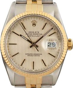 HandMade The Rolex Datejust 16013 Silver Tapestry Dial