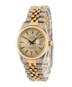 Alternative view of HandMade The Rolex Datejust 16013 Silver Tapestry Dial