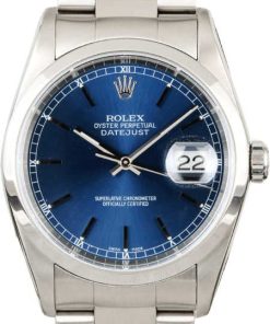 HandMade The Rolex Datejust 16200 Blue Dial Steel Oyster