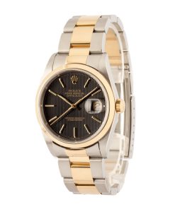 Alternative view of HandMade The Rolex Datejust 16203 Black Tapestry Dial