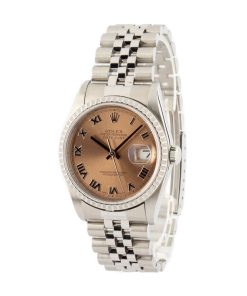 Alternative view of HandMade The Rolex Datejust 16220 Salmon Dial