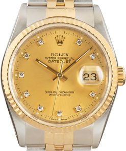 HandMade The Two Tone Rolex DateJust 16233 Diamond Dial