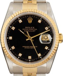 HandMade The Rolex 16233 Datejust Black Diamond Dial