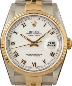 HandMade The Rolex Datejust 16233 White Dial Two Tone