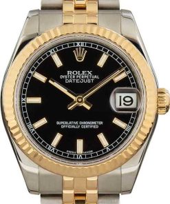 HandMade The Mid-Size Rolex Datejust 178273 Black Index