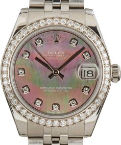 HandMade The Rolex Datejust 178384 Diamond Bezel 31MM