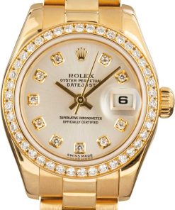 HandMade The Ladies Rolex Datejust 179138 18k Yellow Gold