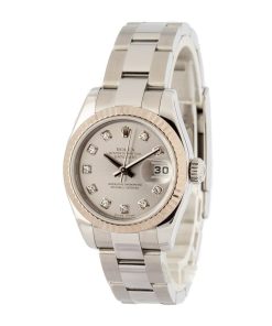 Alternative view of HandMade The Ladies Rolex Datejust 179174 Silver Diamond Dial