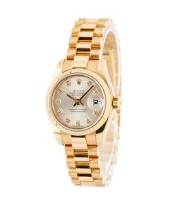 Alternative view of HandMade The Rolex Lady President 179178 Silver Diamond Face