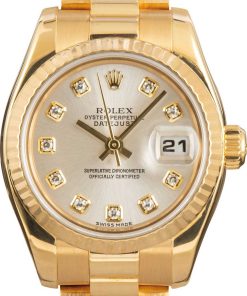 HandMade The Rolex Lady President 179178 Silver Diamond Face