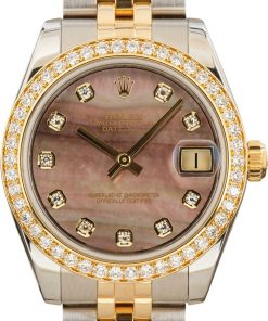 HandMade The Rolex Datejust 179383 Diamond Mother of Pearl
