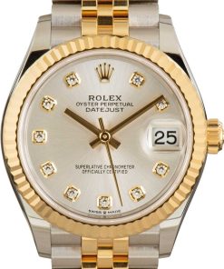 HandMade The Ladies Rolex Datejust Ref 278273 Silver Diamond Dial