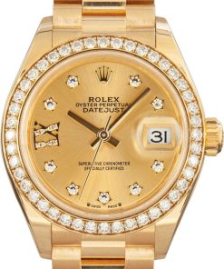 HandMade The Rolex Datejust Ref 279138 18k Yellow Gold