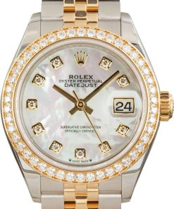 HandMade The Ladies Rolex Datejust 279383 Mother of Pearl Diamond Dial