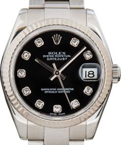 HandMade The Rolex Datejust 31 Ref 178274 Black Diamond Dial