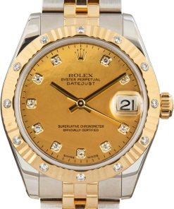 HandMade The Ladies Datejust 31 Ref 178313 Stainless Steel & 18k Yellow Gold