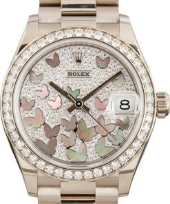 HandMade The Rolex Datejust 31 Ref 278289 Diamond Paved Butterfly Dial