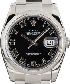 HandMade The Rolex Datejust Ref 116200 Black Roman Dial