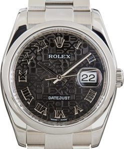 HandMade The Rolex Datejust 36 ref 116200 Black Jubilee Roman Dial