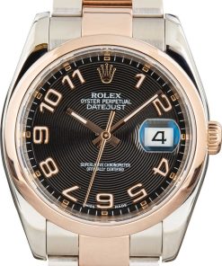 HandMade The Rolex Datejust 116201 Black Concentric Dial