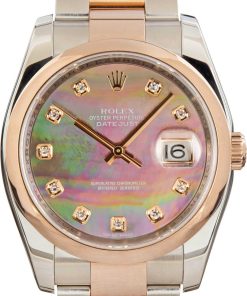 HandMade The Rolex Datejust 116201 Mother Of Pearl Diamond Dial