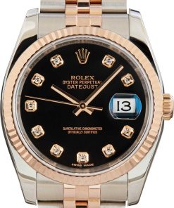 HandMade The Rolex Datejust 36 ref 116231 Black Diamond Dial