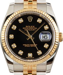 HandMade The Rolex Datejust 36 Ref 116233 Black Diamond Dial