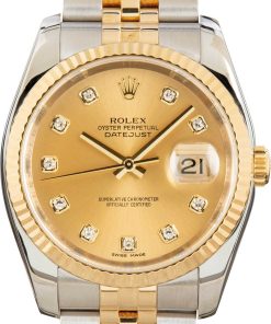 HandMade The Rolex Datejust Ref 116233 Champagne Diamond Dial