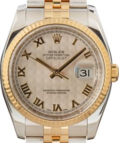 HandMade The Rolex Datejust 116233 Ivory Pyramid Roman Dial