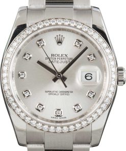 HandMade The Rolex Datejust 36 Ref 116244 Silver Diamond Dial