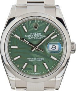 HandMade The Rolex Datejust 126200 Green Palm Motif Dial